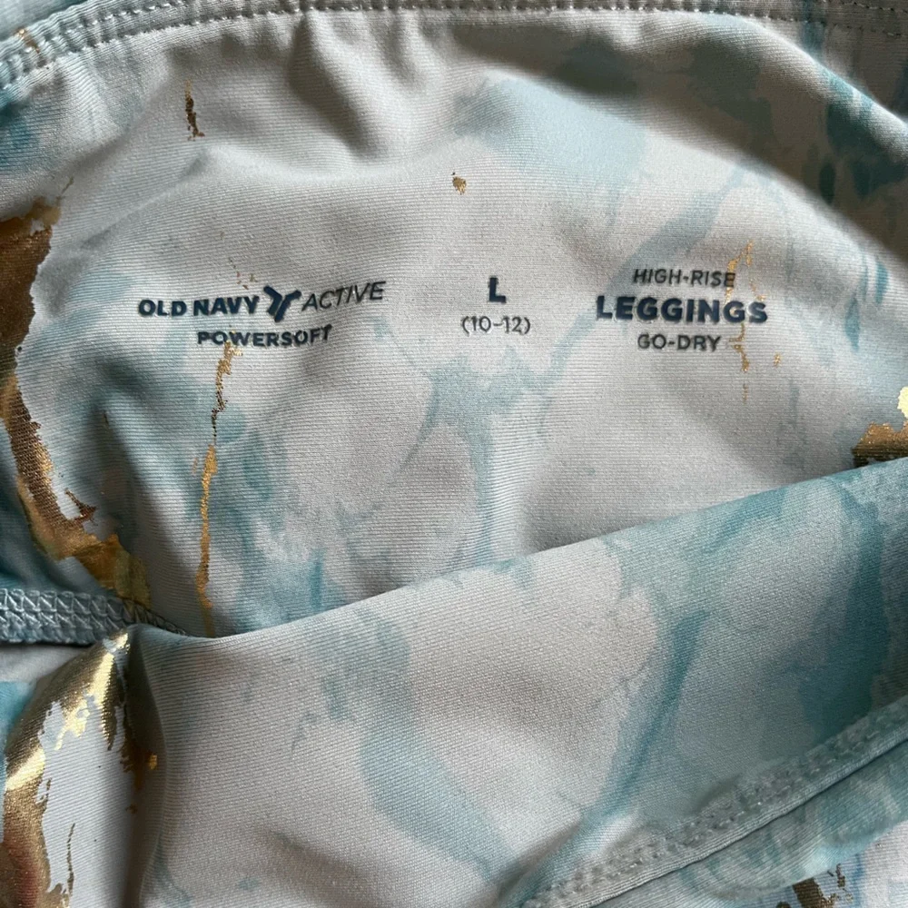 Old Navy Girls Blue & Gold Athletic‎ Leggings – Sporty & Comfy